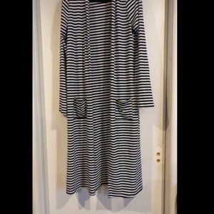 A&D Striped Open Cardigan